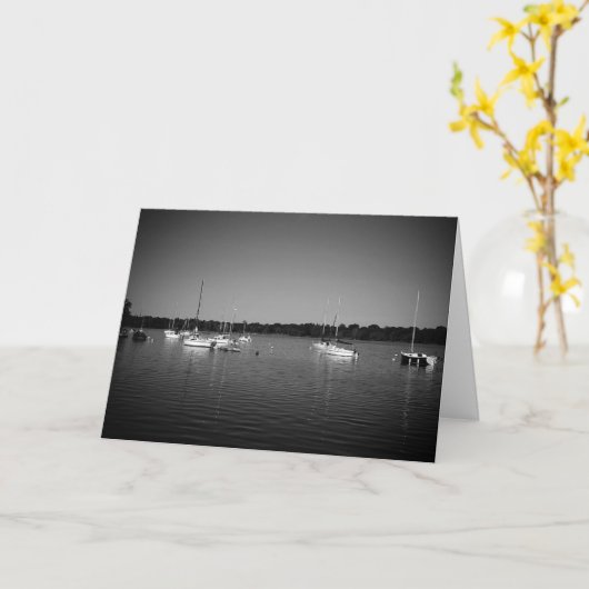 Carte d'anniversaire "Lake Nokomis Sailboats" (Fleur jaune)