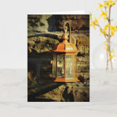 Carte d'anniversaire "Lampe de Jordanie" (Fleur jaune)