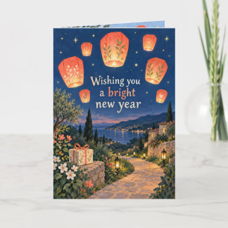 Carte d'anniversaire Lanternes Brillantes Nouvelle