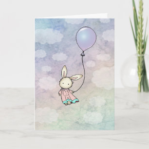 Carte d'anniversaire lapin joyeux