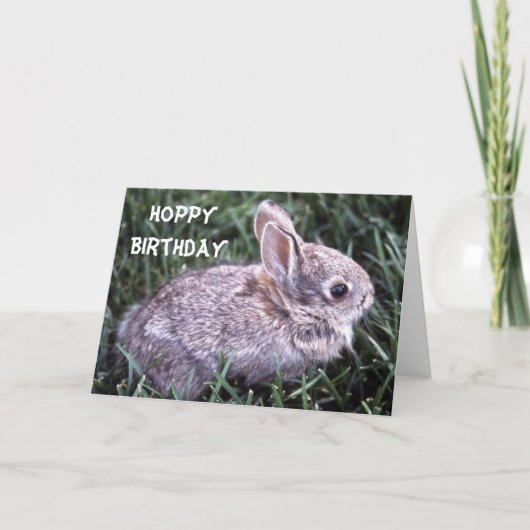 Carte d'anniversaire lapin lapin (Devant)