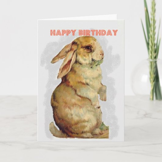 Carte d'anniversaire lapin lapin (Devant)