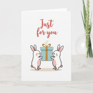 Carte d'anniversaire Lapin Pastel