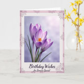 Carte d'anniversaire Lavande en Fleur (Fleur jaune)