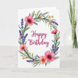 Carte d'anniversaire Lavande Sprig