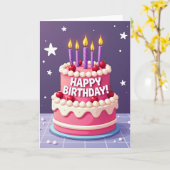 Carte d'anniversaire Lavande Star (Fleur jaune)