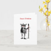 Carte d'anniversaire "Le Guerrier" (Fleur jaune)