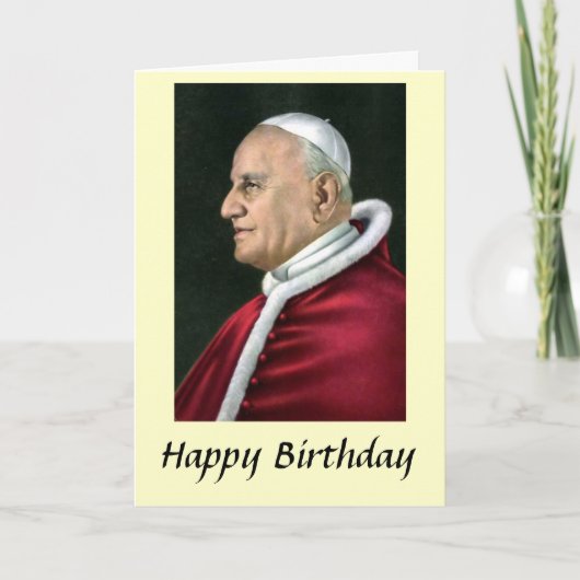 Carte d'anniversaire - le pape Jean XXIII (Devant)