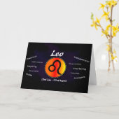 Carte d'anniversaire Leo (Fleur jaune)