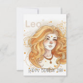Carte d'anniversaire Leo fille (Devant)