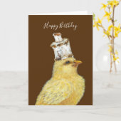 Carte d'anniversaire Leo Marshmallow Peep (Fleur jaune)