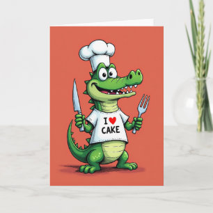 Carte d'anniversaire Lézard Dessin Animé