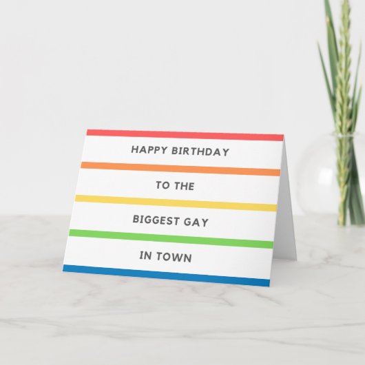 Carte d'anniversaire LGBT - gay (Devant)
