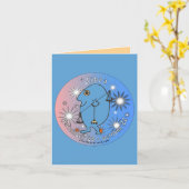 Carte d'anniversaire Libra (Fleur jaune)