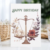 Carte d'anniversaire Libra zodiac