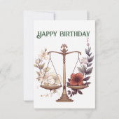 Carte d'anniversaire Libra zodiac (Devant)