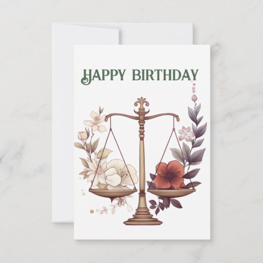 Carte d'anniversaire Libra zodiac (Devant)