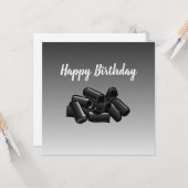 Carte d'anniversaire Licorice Flat Greeting (Devant/Arrière en situation)
