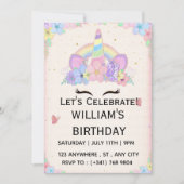 Carte d'anniversaire licorne imprimable | Téléchar (Devant)