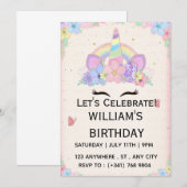 Carte d'anniversaire licorne imprimable | Téléchar (Devant / Derrière)