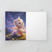 Carte d'anniversaire licorne ourson (Intérieur)