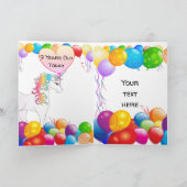 Carte d'anniversaire licorne pour fille de 9 ans (Intérieur)