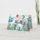 Carte d'anniversaire licorne pour filles mignonnes (Devant)