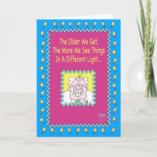Carte d'anniversaire LIGHT DIFFÉRENTE (Devant)