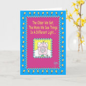 Carte d'anniversaire LIGHT DIFFÉRENTE (Fleur jaune)