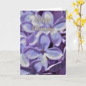 Carte d'anniversaire Lilac (Fleur jaune)
