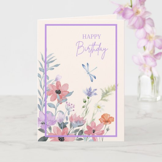 Carte d'anniversaire Lilac Garden (Orchidée)
