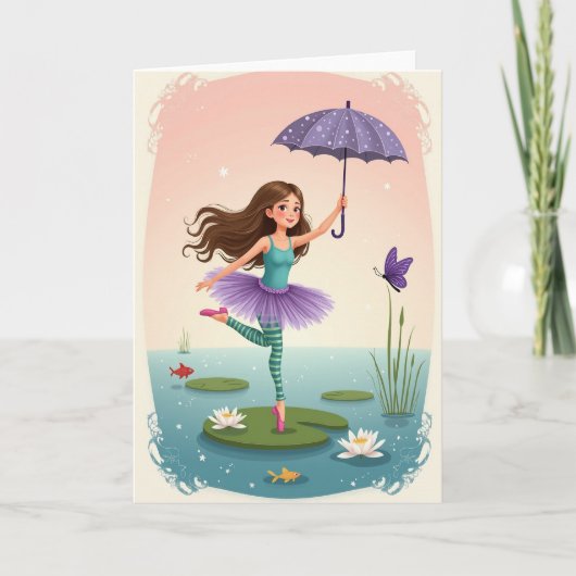 Carte d'anniversaire Lily gracieuse (Devant)