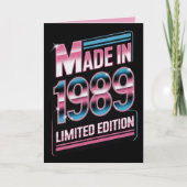 Carte d'anniversaire limitée faite en 1989 (Devant)