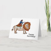 Carte d'anniversaire Lion (Devant)