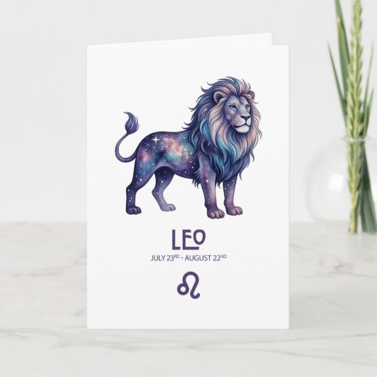 Carte d'anniversaire Lion (Devant)