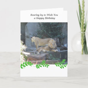 Carte d'anniversaire Lion dans l'antre