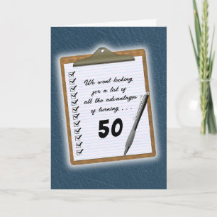 Carte d'anniversaire - liste des avantages de deve