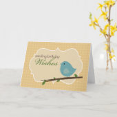 Carte d'anniversaire Little Blue Birthday (Fleur jaune)