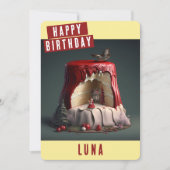 Carte d'anniversaire Little Red Riding Hotte (Devant)