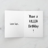 Carte d'anniversaire Lizzie Borden (Intérieur)