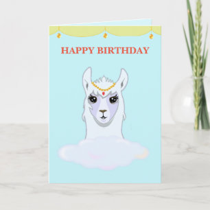 Carte d'anniversaire Llama