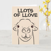 CARTE D'ANNIVERSAIRE LLAMA LOVE (Fleur jaune)