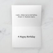 Carte d'anniversaire - LMS Glasgow au Express de M (Intérieur)