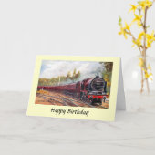 Carte d'anniversaire - LMS Glasgow au Express de M (Fleur jaune)