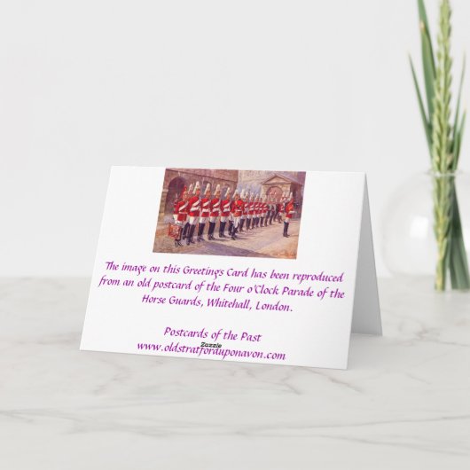 Carte d'anniversaire - Londres, Whitehall (Dos)