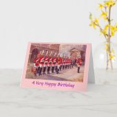 Carte d'anniversaire - Londres, Whitehall (Fleur jaune)