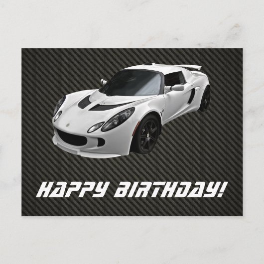 Carte d'anniversaire Lotus Exige S personnalisable (Devant)