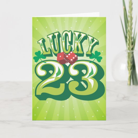 Carte d'anniversaire Lucky 23 (Devant)