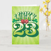 Carte d'anniversaire Lucky 23 (Fleur jaune)