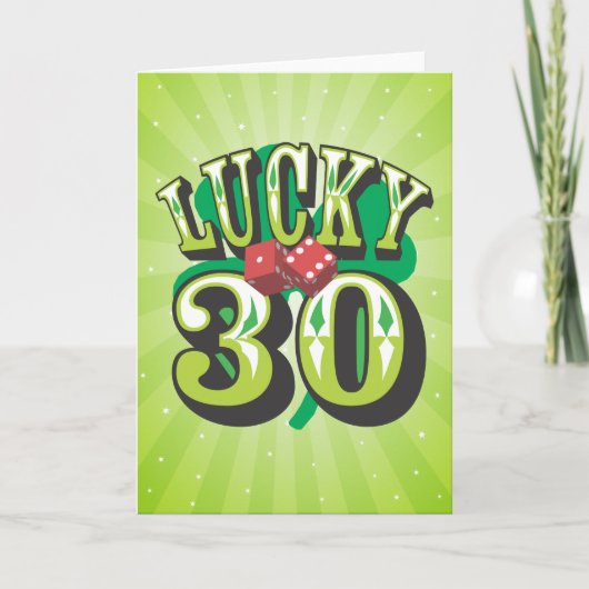 Carte d'anniversaire Lucky 30 (Devant)